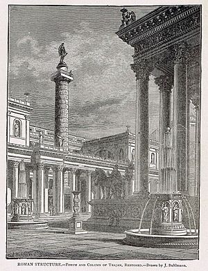 Archivo:Forum and Column of Trajan restored (Ancient Rome) engraving