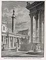 Forum and Column of Trajan restored (Ancient Rome) engraving