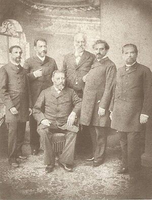 Archivo:Gabinete del presidente Bernardino Caballero (1880 - 1886)