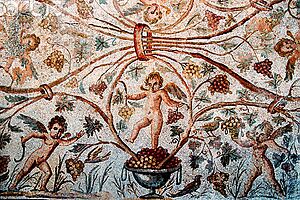 Archivo:Hippone Mosaïque romaine les Amours vendangeurs