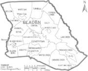Archivo:Map of Bladen County North Carolina With Municipal and Township Labels