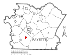 Map of Fairchance, Fayette County, Pennsylvania Highlighted.png