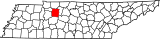 Map of Tennessee highlighting Dickson County.svg