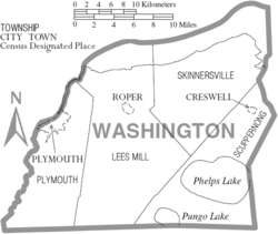 Archivo:Map of Washington County North Carolina With Municipal and Township Labels