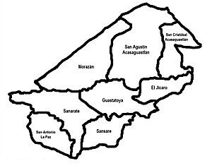 Archivo:Mapa del Departamento de El Progreso por municipio