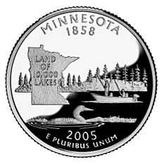 Archivo:Minnesota quarter, reverse side, 2005