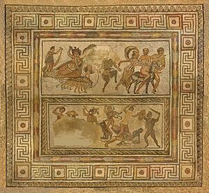 Archivo:Mosaico "El Triunfo de Baco" de la villa romana de Fuente Alamo