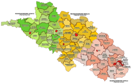 Provincia de Silesia en el reino de Prusia en 1905