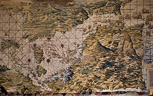 Archivo:Real Alcázar. Salón de los Tapices. Paño I El mapa