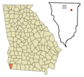 Seminole County Georgia Incorporated and Unincorporated areas Iron City Highlighted