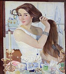 Sinaida Jewgenjewna Serebrjakowa At the Dressing-Table 1909.jpg