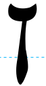 Tsadik-final (Rashi-script - Hebrew letter)
