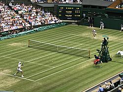 Archivo:Wimbledon 2019 Nadal v Sousa