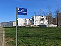 05 Parc de les Nacions Unides (Terrassa), c. Estatut, al final els pisos de Can Roca