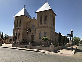 A frontal view of the Basilica of San Albino in Mesilla, NM (8c607f07-b637-4ce2-91fe-c6d07259c46c).JPG