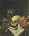 Adriaen Coorte - Vanitas Still Life with skull and hourglass