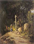 BergaiBoix s t (nena davant d'una creu de terme) 1870