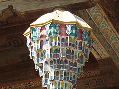 Bolo Haouz mosque outside 91 top of column with muqarnas