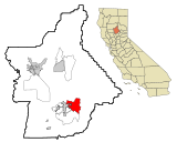Butte County California Incorporated and Unincorporated areas Oroville East Highlighted.svg