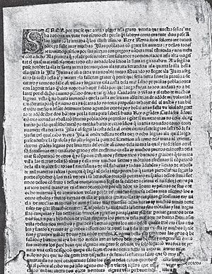 Archivo:Columbus letter Spanish text