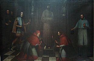 Archivo:El papa Nicolás V visita el cuerpo de San Francisco de Asís, de Miguel Jerónimo de Cieza (Museo de Bellas Artes de Granada)