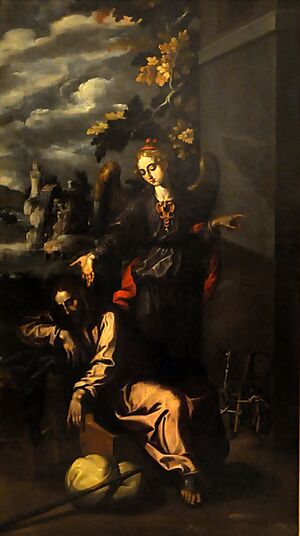 Archivo:Francisco Pacheco (1564-1644) - De droom van Sint Jozef - Madrid Bellas Artes 19-03-2010 10-55-03