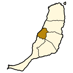 Situación del municipio dentro de Fuerteventura.