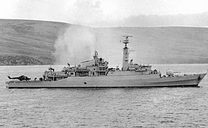 Archivo:HMS Antelope 1982