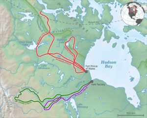 Archivo:Hudson Bay Exploration Western Interior map de