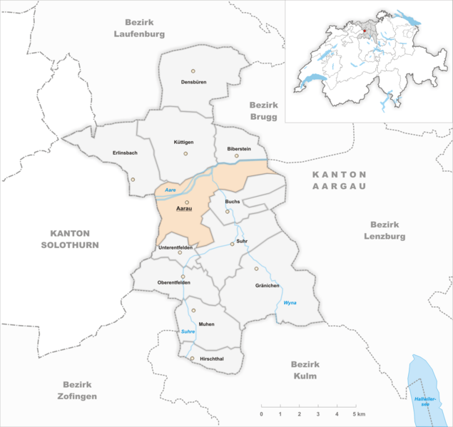 Karte Gemeinde Aarau 2010