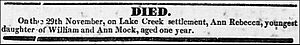 Archivo:Lake Creek Settlement Obituary