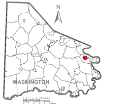 Map of Baidland, Washington County, Pennsylvania Highlighted.png