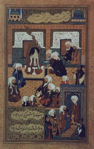 Archivo:Mohammed im kreis seiner gefährten