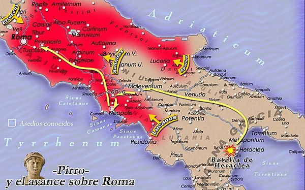 Archivo:Pyrrhus advance towards rome es