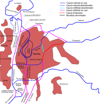 Río Guadalquivir en Sevilla y sus cambios.png