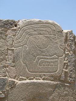 Archivo:Sechín Archaeological site - relief (head profile left)