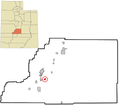 Sevier County Utah incorporated and unincorporated areas Annabella highlighted.svg