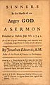 Sinners in the Hands of an Angry God by Jonathan Edwards 1741