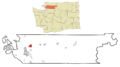 Skagit County Washington Incorporated and Unincorporated areas Sedro-Woolley Highlighted