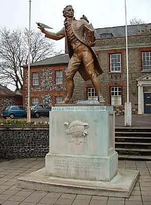 Archivo:Statue of Thomas Paine, Thetford, Norfolk