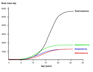 Archivo:Tyrannosauridae growth rates