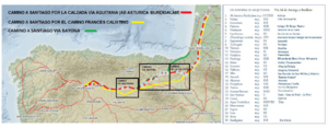 Archivo:Via XXXIV y el Camino a Santiago. La Calzada Romana Vía Aquitania