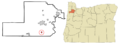 Yamhill County Oregon Incorporated and Unincorporated areas Amity Highlighted