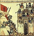 Cantiga 28 Panel 1 - The 8th Century Siege of Costantinople