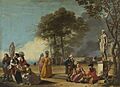 El parque del Retiro con paseantes, de José del Castillo