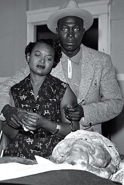 Emmett Till parents at funeral