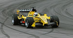 Archivo:Karthikeyan (Jordan) qualifying at USGP 2005
