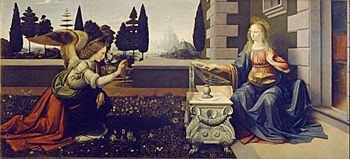 Archivo:Leonardo da Vinci - Annunciazione - Google Art Project