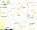 Map commune FR insee code 11022