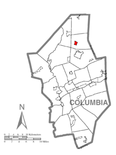 Map of Benton, Columbia County, Pennsylvania Highlighted.png
